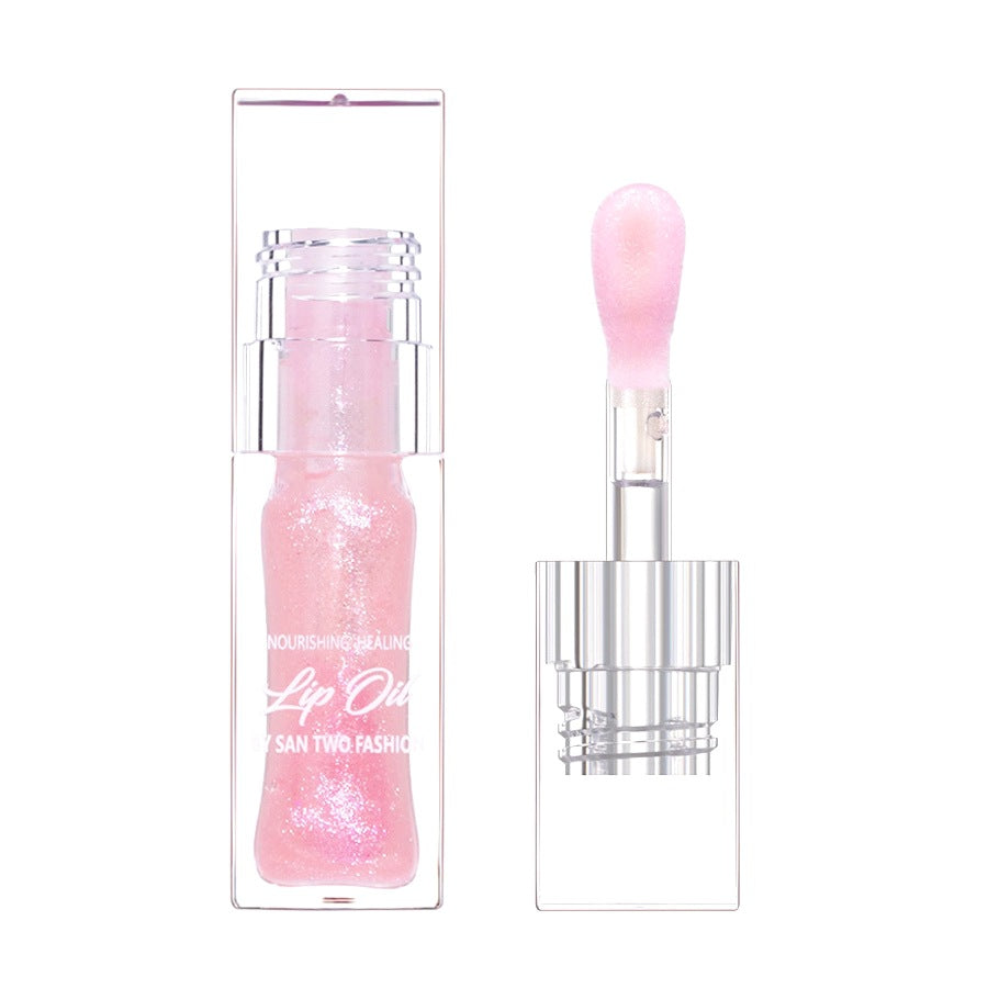 Hydrating Color Changing Lip Gloss Sparkling Shimmer Lip Oil Plumping Liquid Lipstick