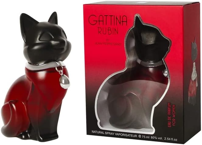 Jean-Pierre Sand – Gattina Rubin – Eau de Parfum, 75 ml – parfym för kvinnor i samlarflaska, perfekt som present – damparfym kattflaska