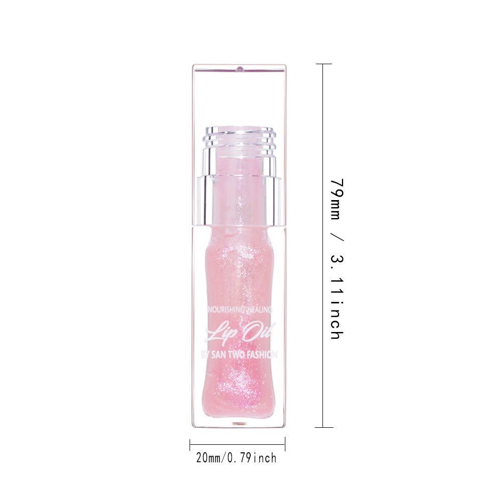 Hydrating Color Changing Lip Gloss Sparkling Shimmer Lip Oil Plumping Liquid Lipstick