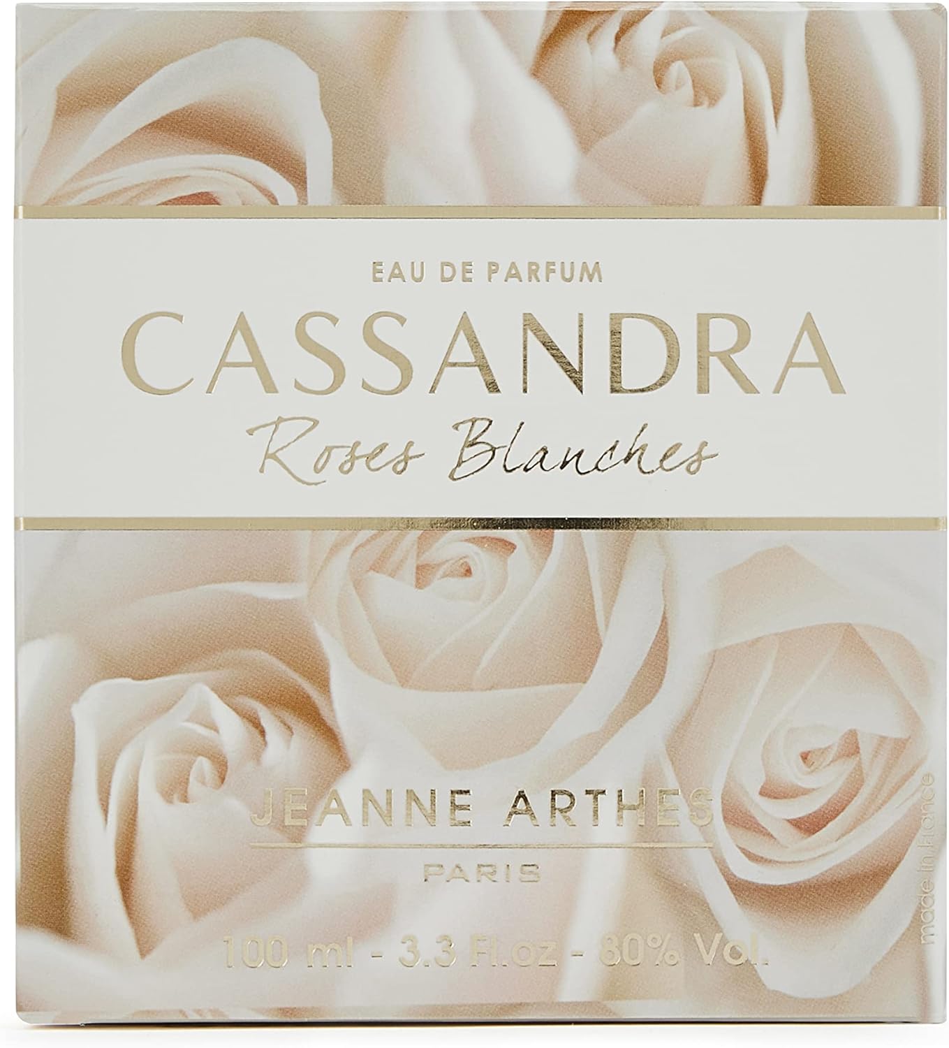 JEANNE ARTHES - Damparfym Cassandra vita rosor - Eau de Parfum - sprayflaska 100 ml - tillverkad i Frankrike