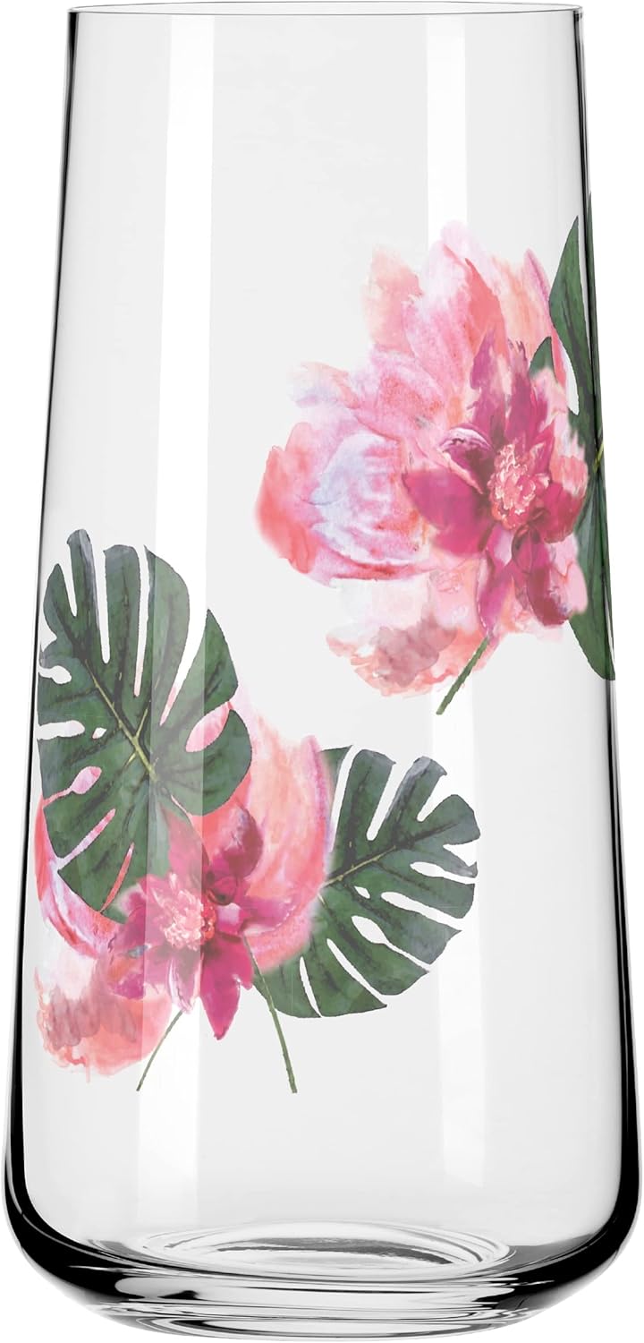 universalglas set 500 ml – serie sommarsonett – 2 stycken med blommotiv