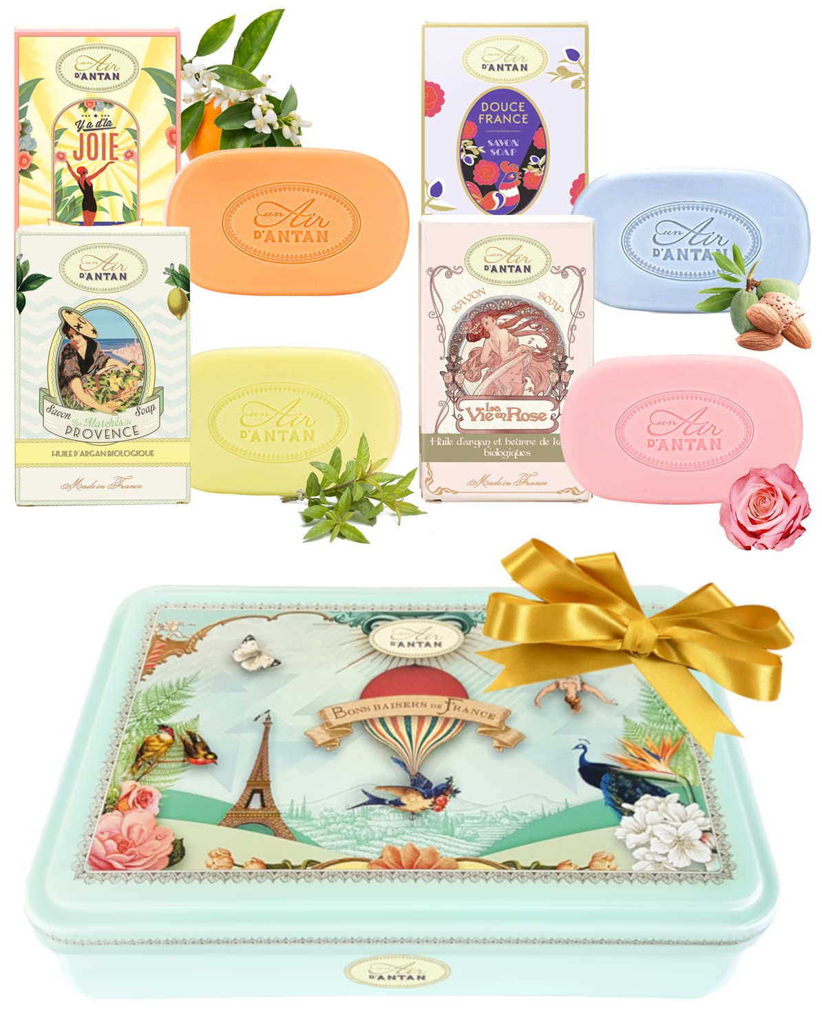 4 French Organic Oils Bar Soaps