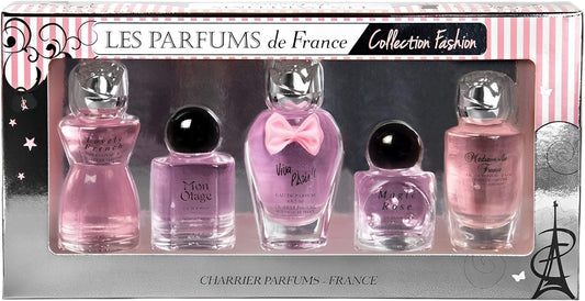 Charrier Parfums Les Parfums de France, Fashion-kollektion, set med 5 Eau de Parfums Miniatures, 49,7 ml