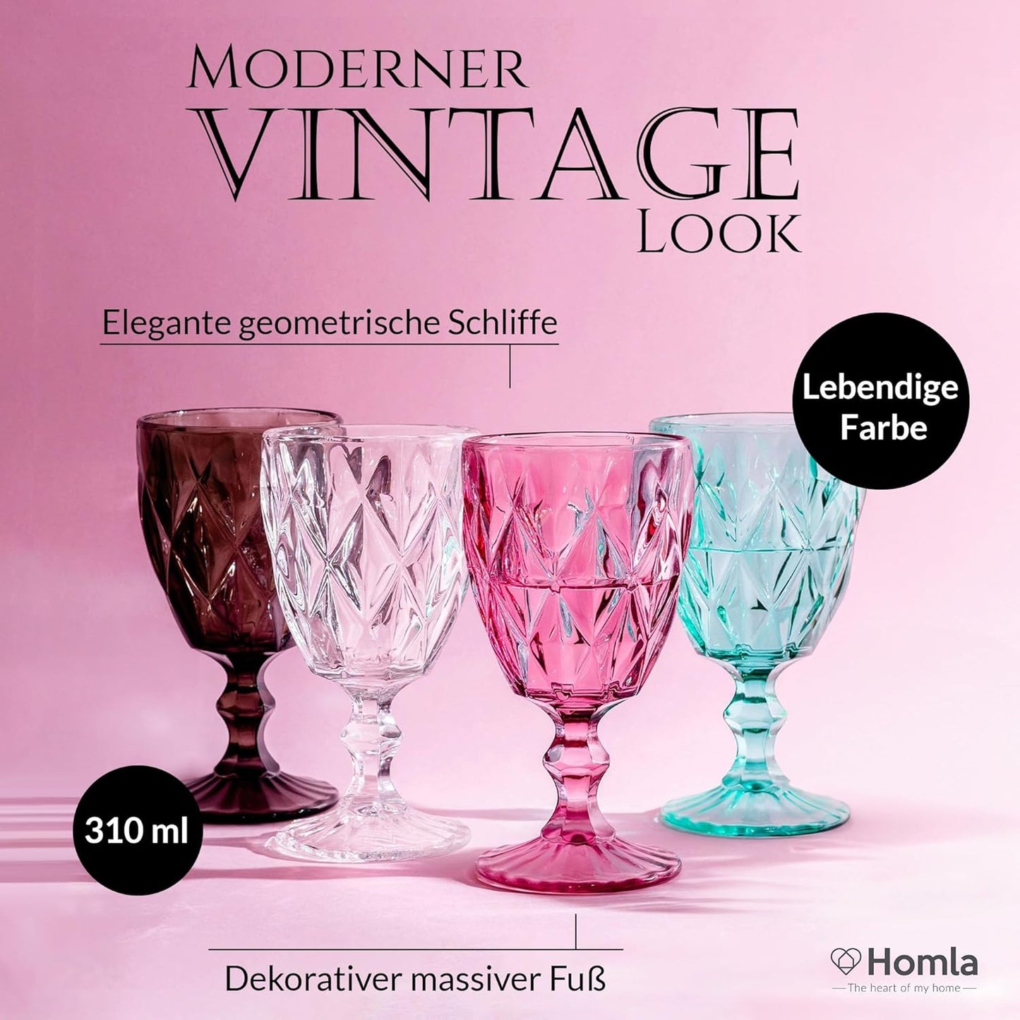 vinglas vattenglas 4 stycken 310 ml 100% glas